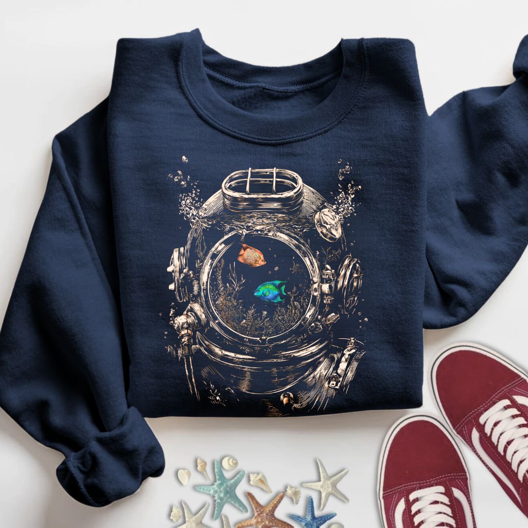 Vintage Diving Helmet Sweatshirt
