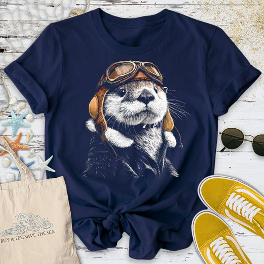 Aviator Otter T-Shirt T-Shirt