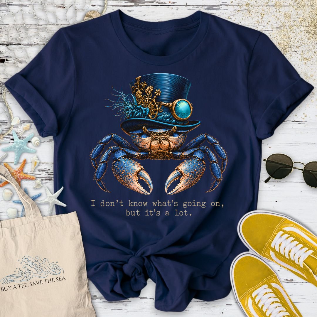 It's A Lot, Crab T-Shirt in Navy - Dolce Reverie