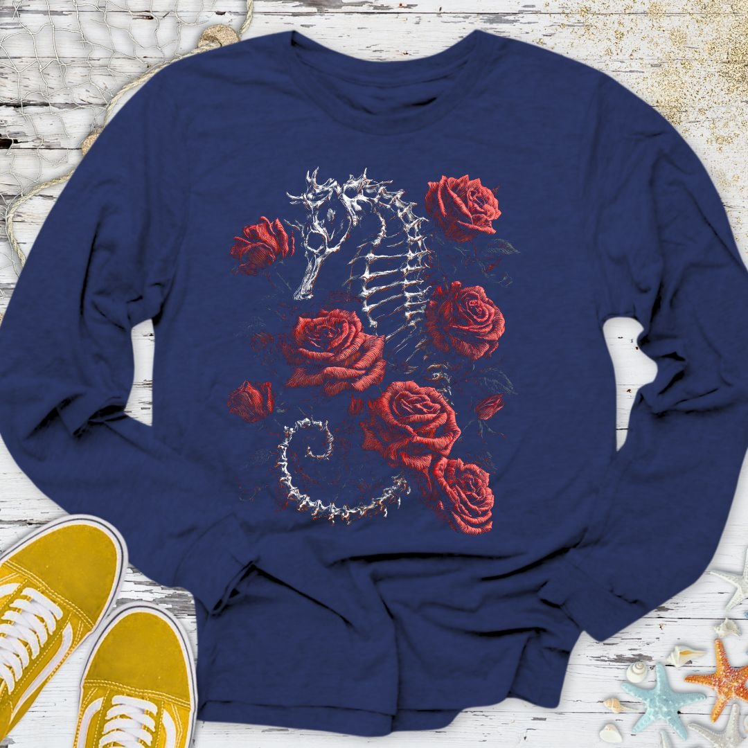 Bed Of Roses Seahorse Long Sleeve Tee