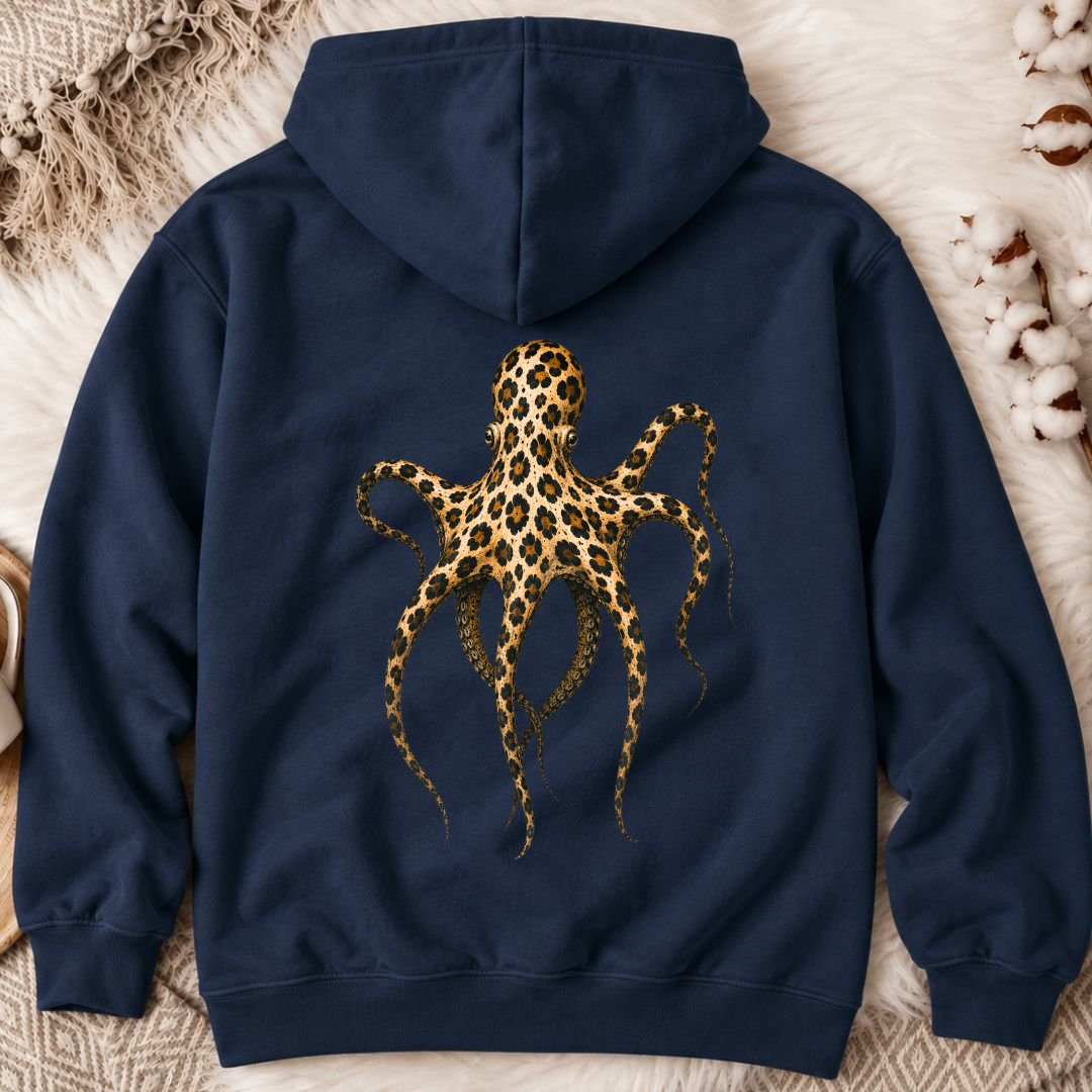 Cheetah Octopus Back Print Hoodie