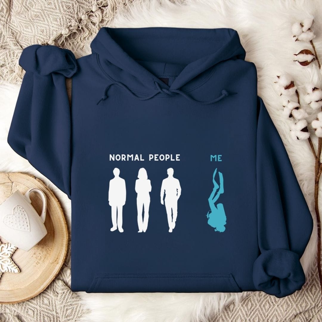 Normal People, Me - Diving Hoodie Navy / S