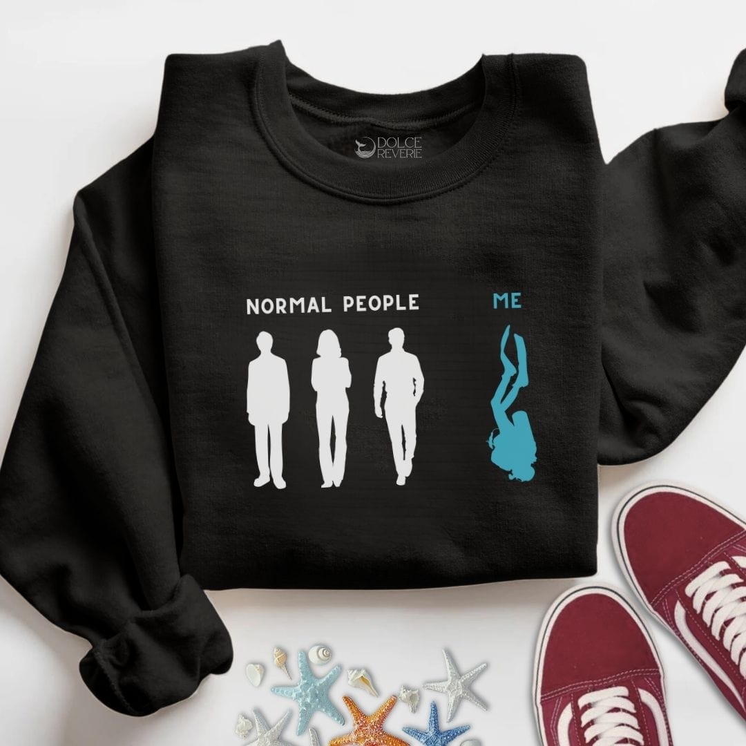 Normal People, Me - Diving Sweatshirt S / Black