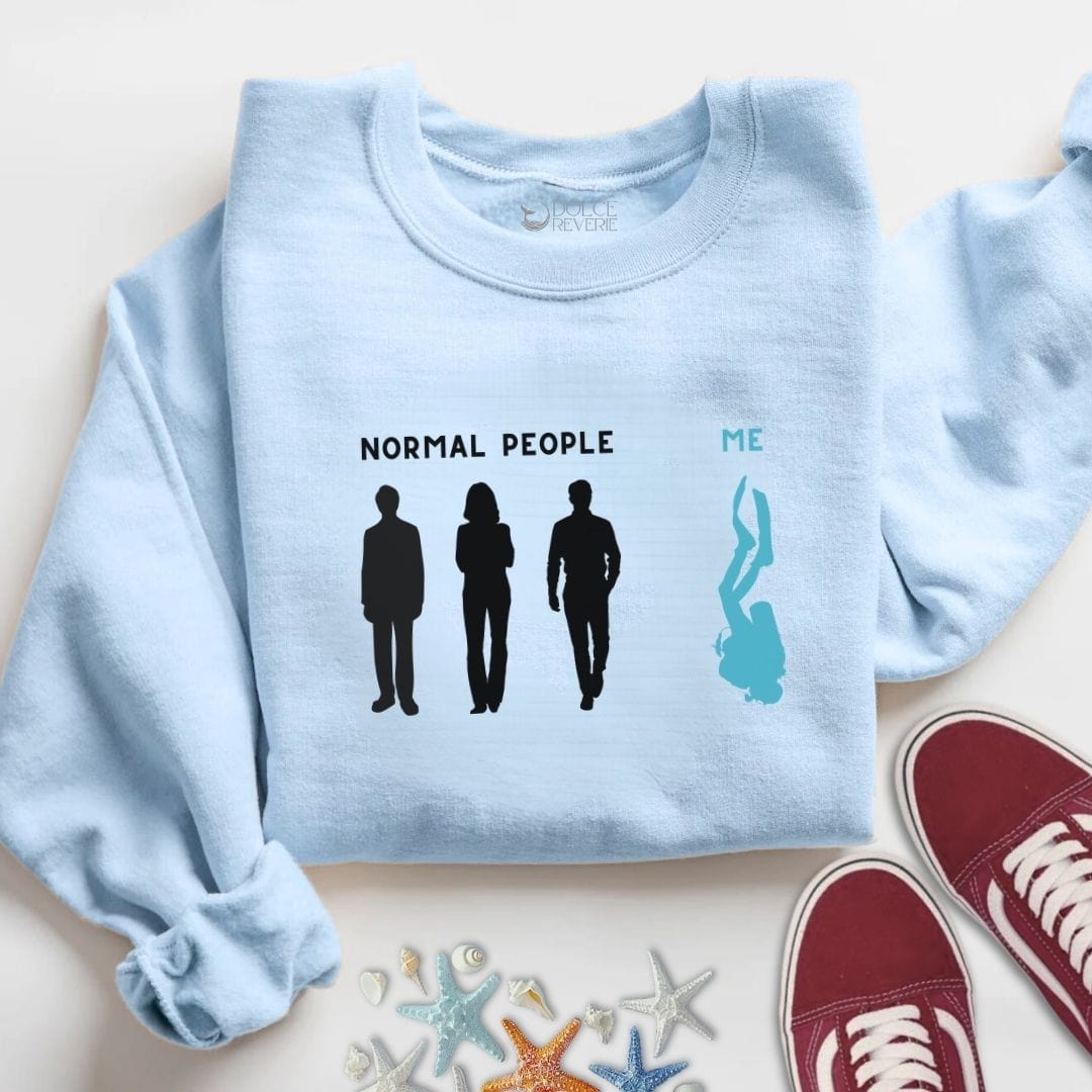 Normal People, Me - Diving Sweatshirt S / Light Blue