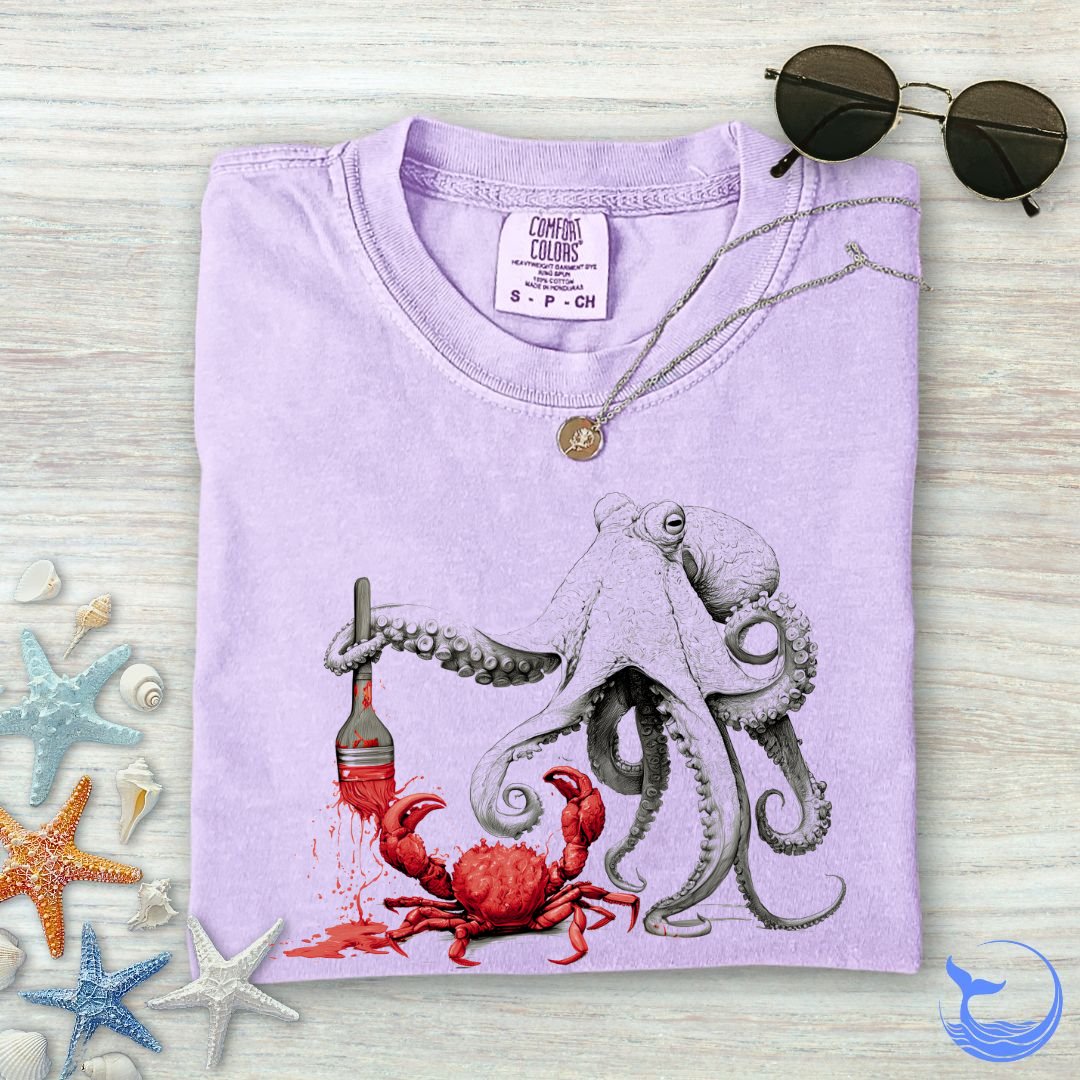 Off To Paint Stuff, Octopus Comfort Colors T-Shirt