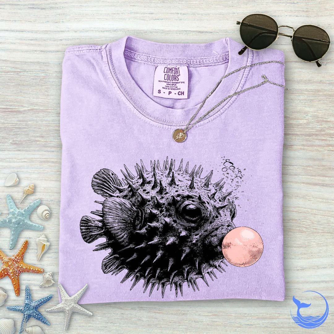 Bubblegum Pufferfish Comfort Colors T-Shirt