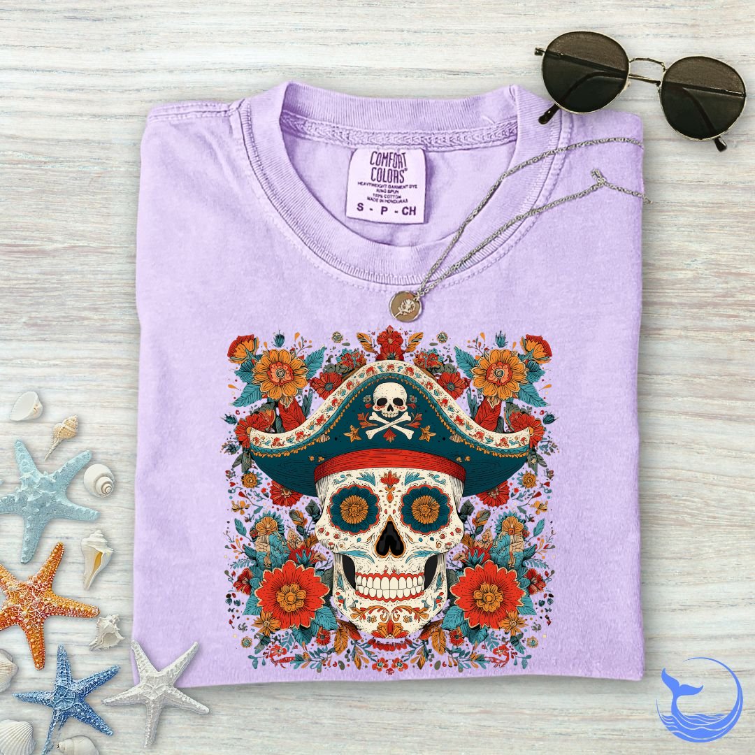 Mexican Pirate Skull Comfort Colors T-Shirt