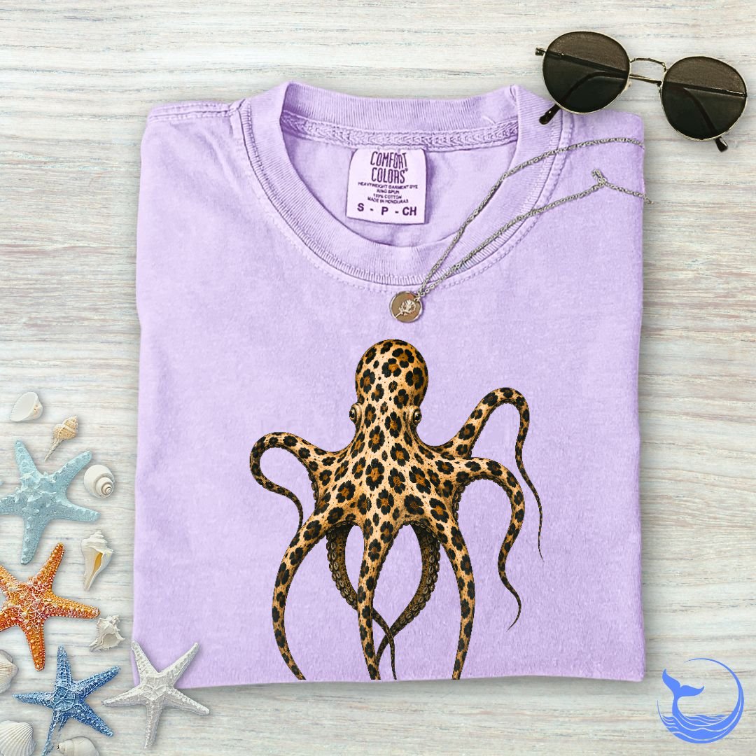 Cheetah Octopus Comfort Colors T-Shirt