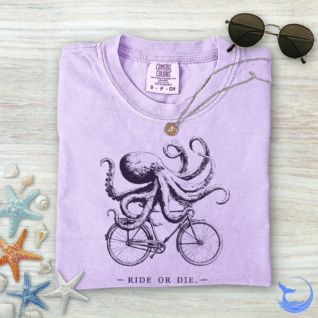 Ride Or Die Octopus Comfort Colors T-Shirt