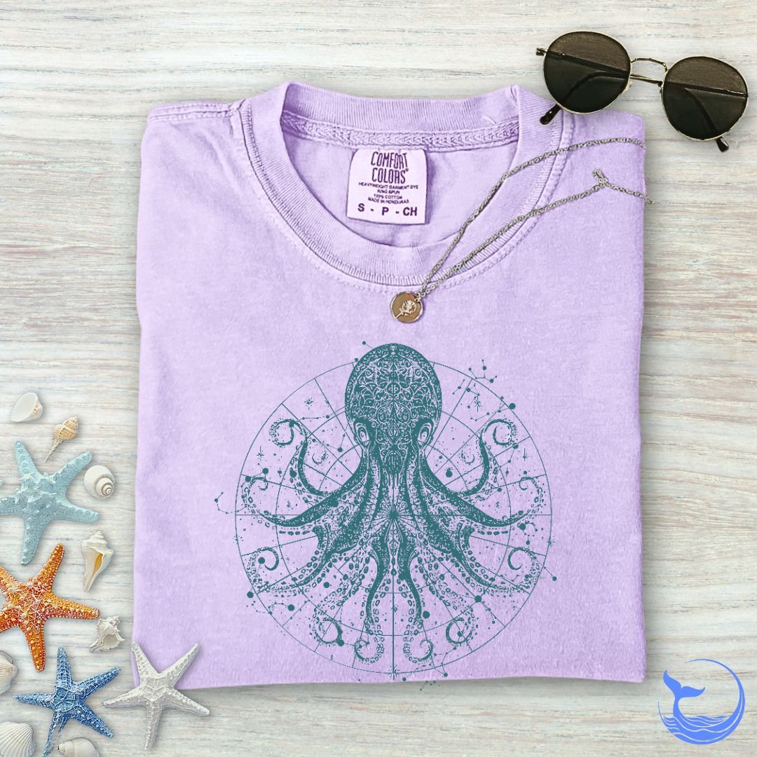 Celestial Octopus Comfort Colors T-Shirt