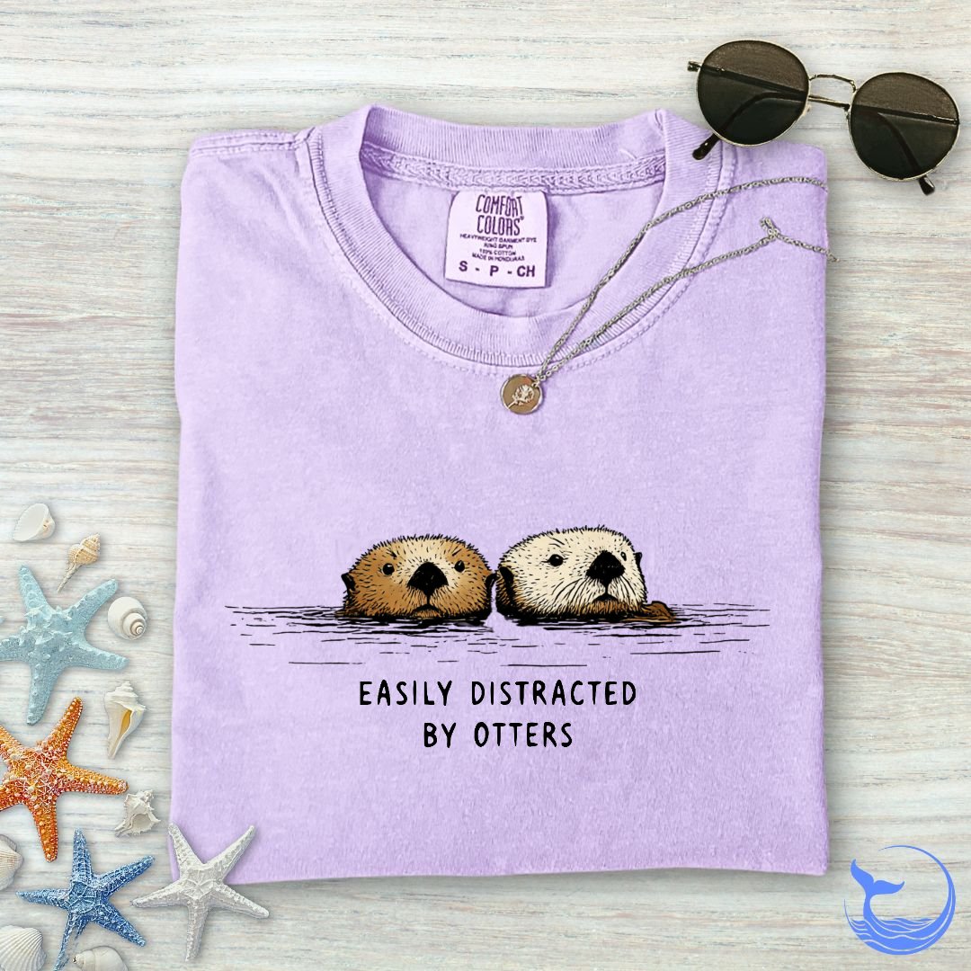 Distracted By Otters Comfort Colors T-Shirt