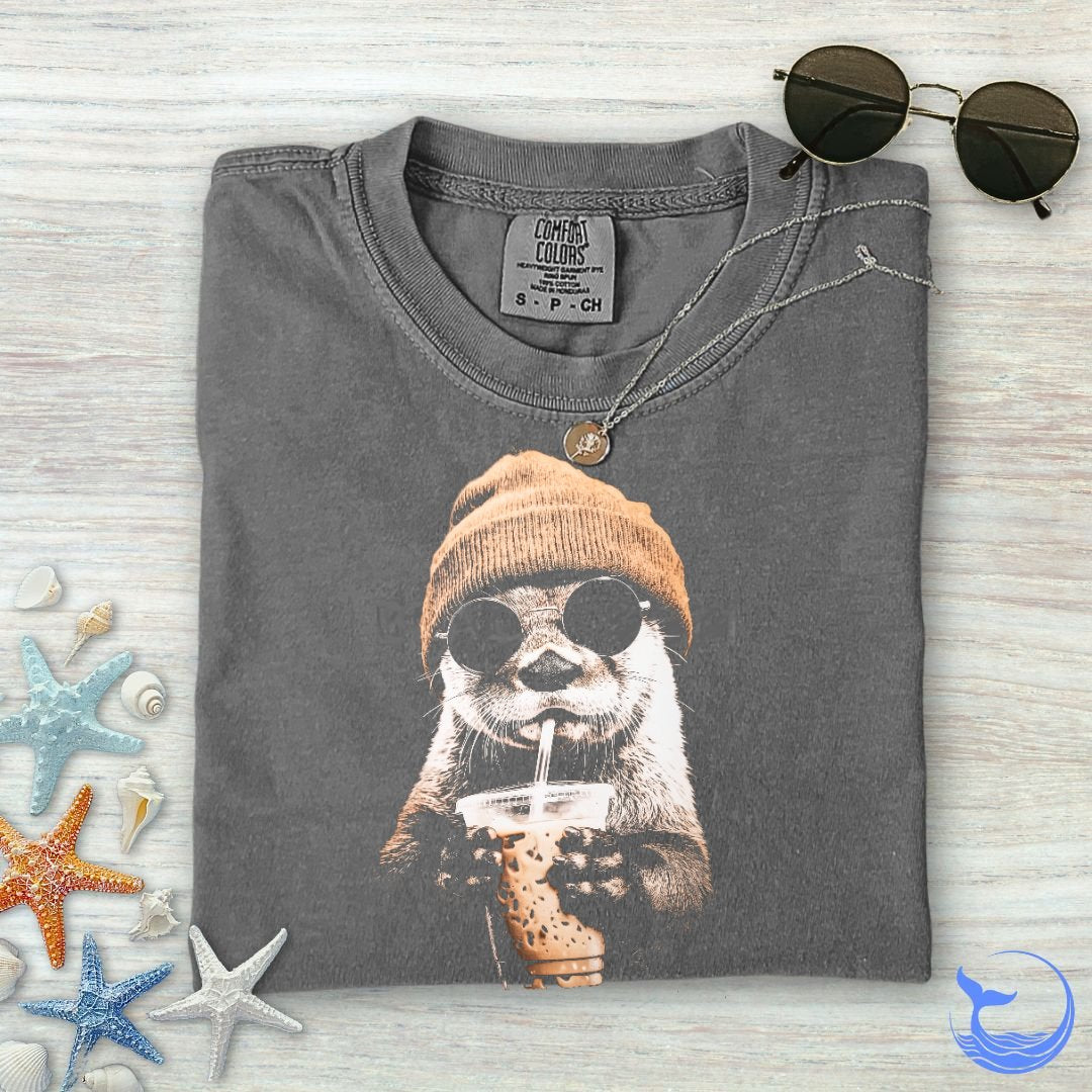 Hipster Otter Comfort Colors T-Shirt