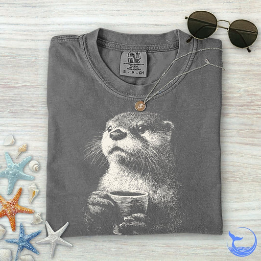 Coffee Otter Comfort Colors T-Shirt