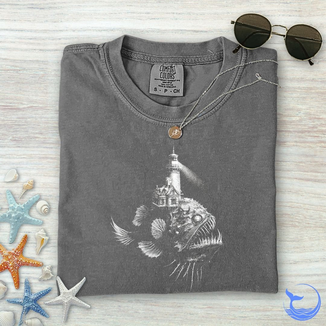 Lighthouse Anglerfish Comfort Colors T-Shirt