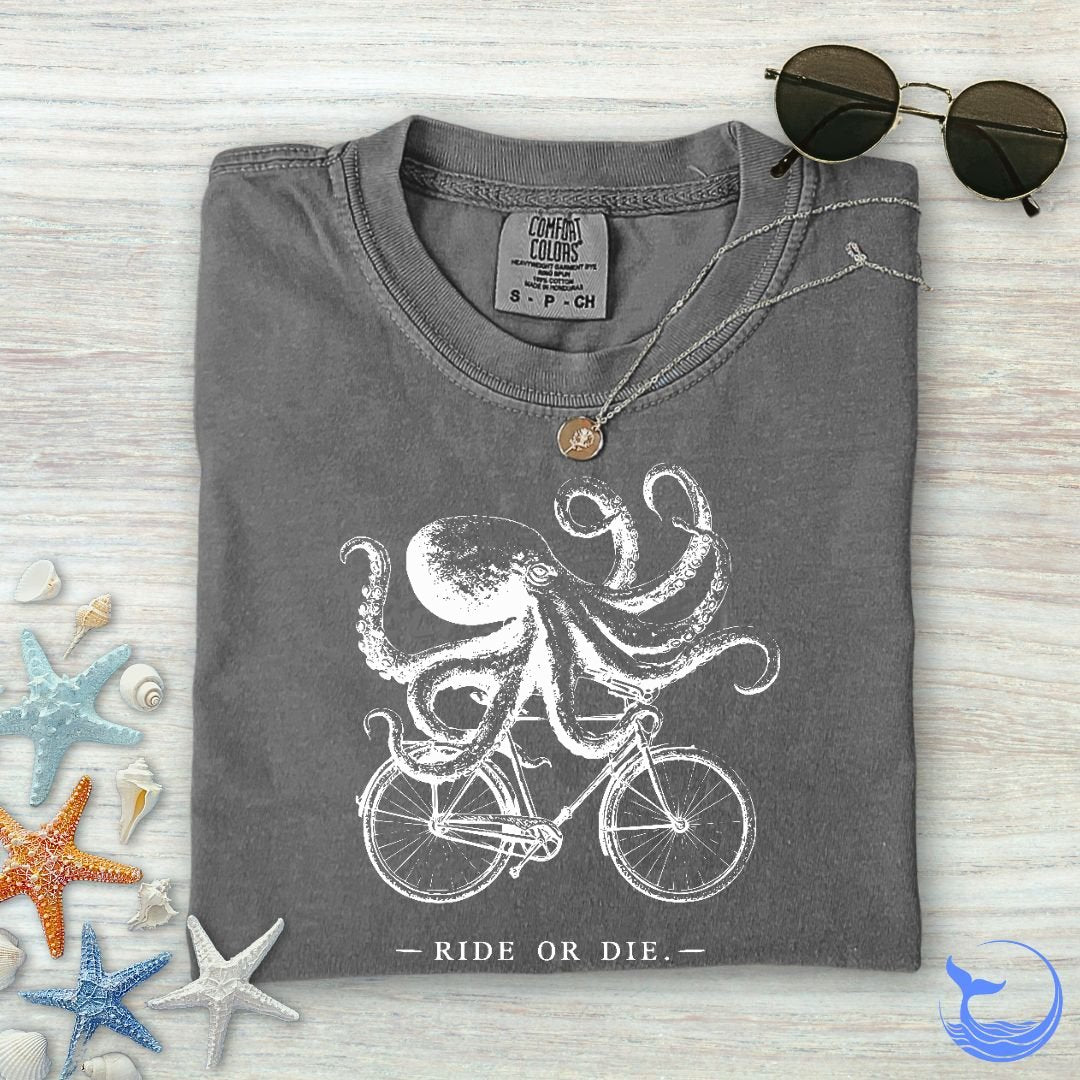 Ride Or Die Octopus Comfort Colors T-Shirt