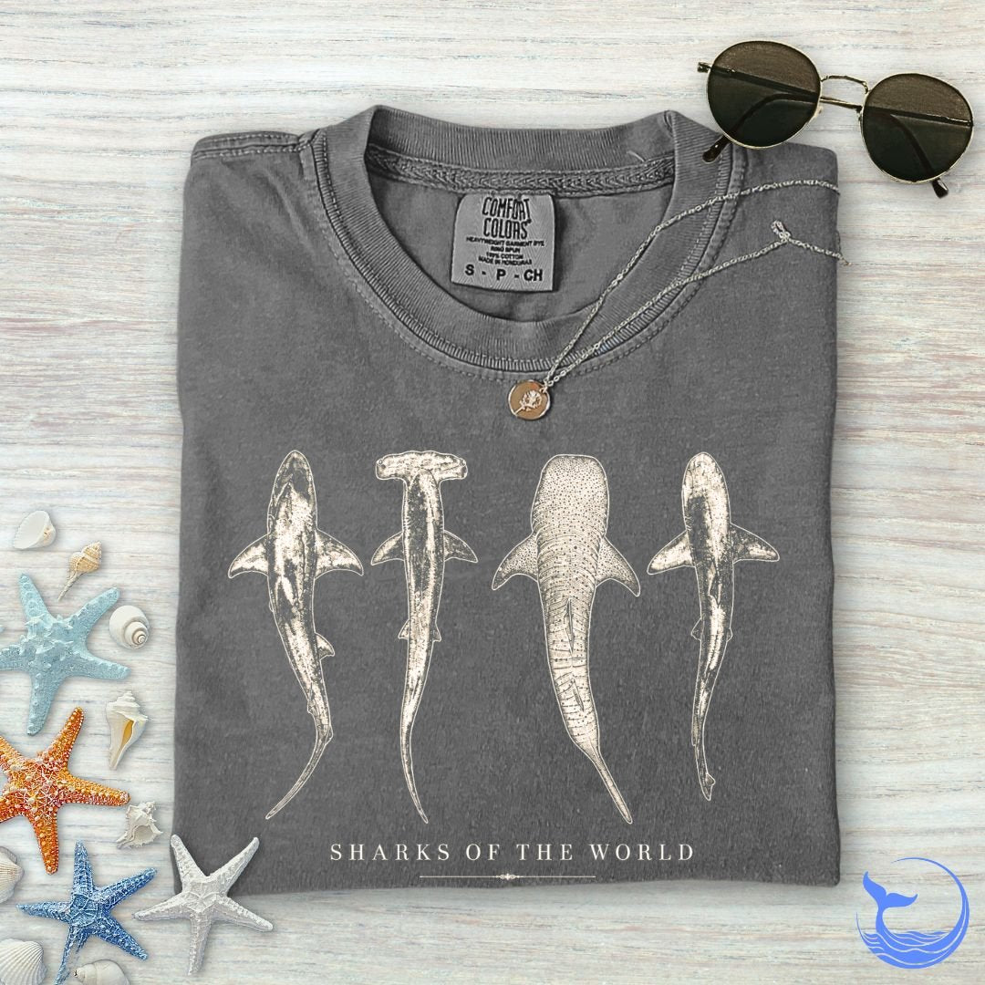 Sharks Of The World Comfort Colors T-Shirt