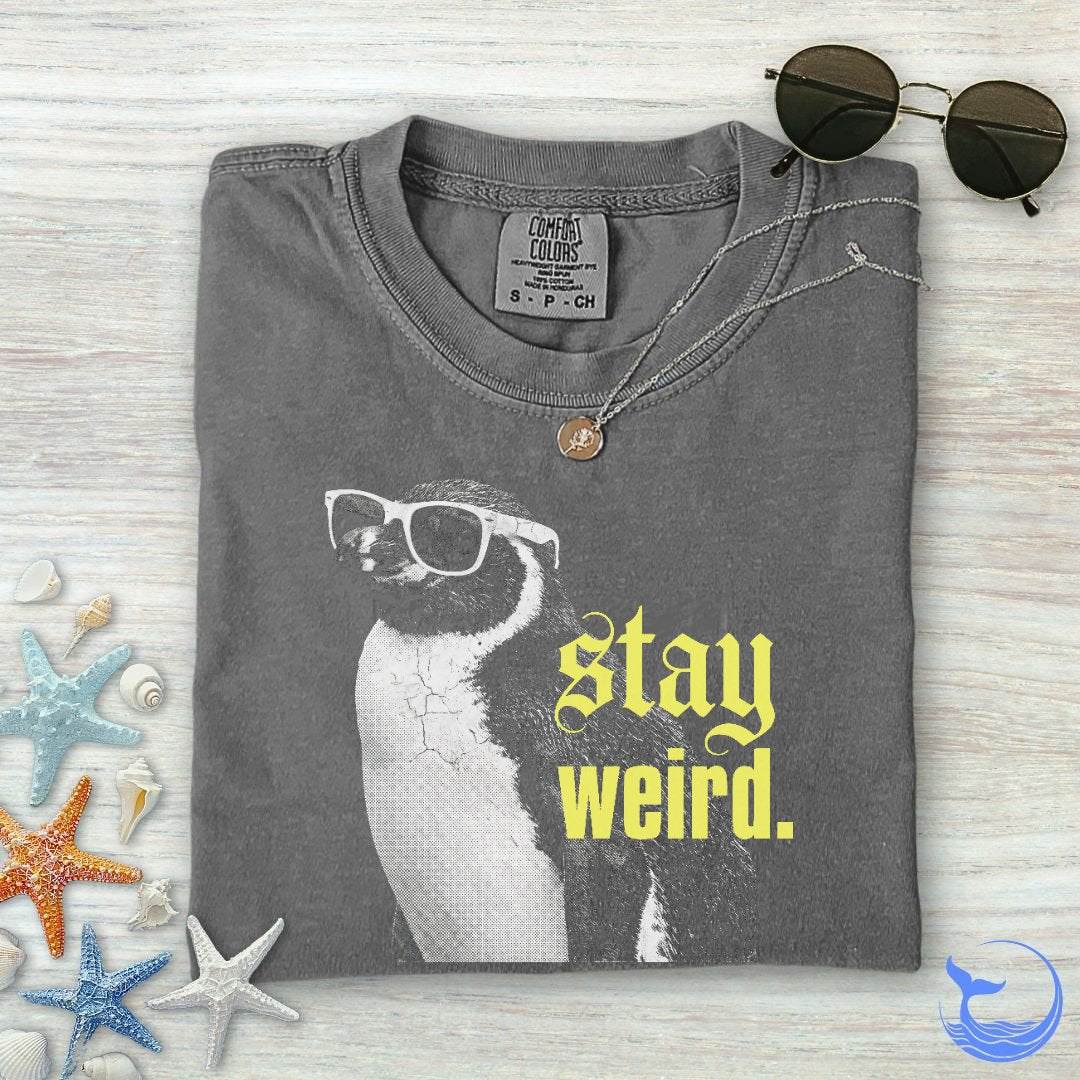 Stay Weird Penguin Comfort Colors T-Shirt