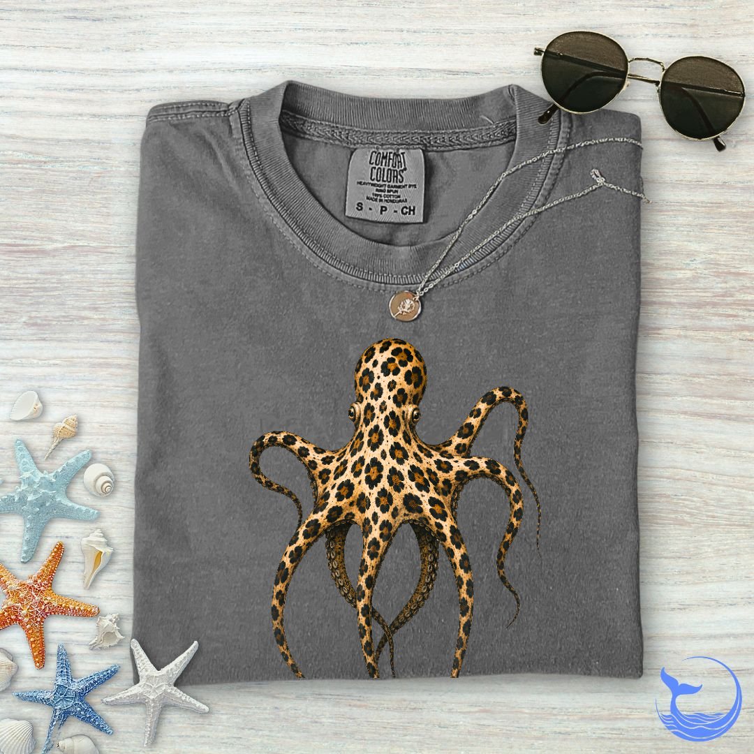 Cheetah Octopus Comfort Colors T-Shirt