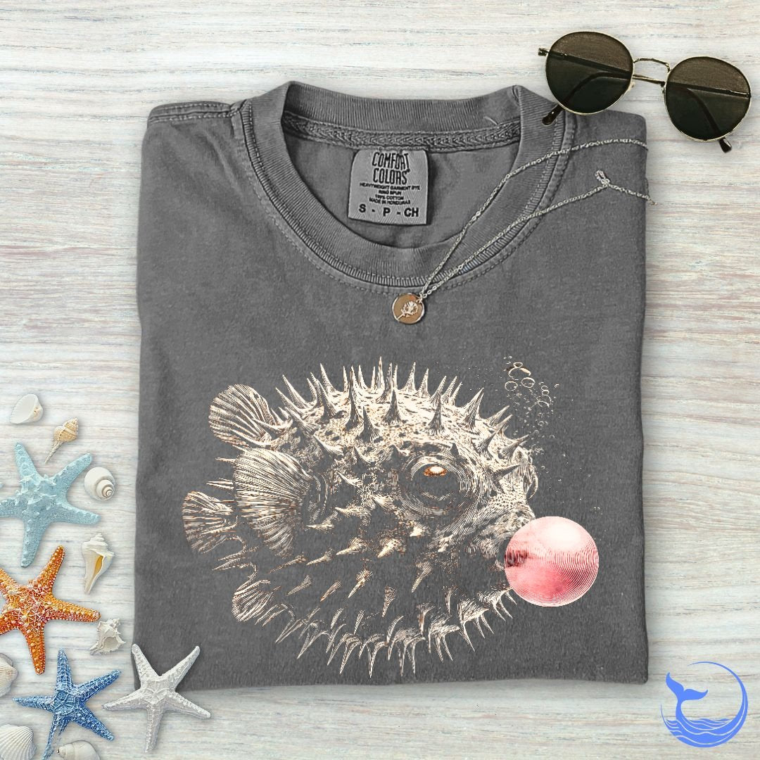 Bubblegum Pufferfish Comfort Colors T-Shirt