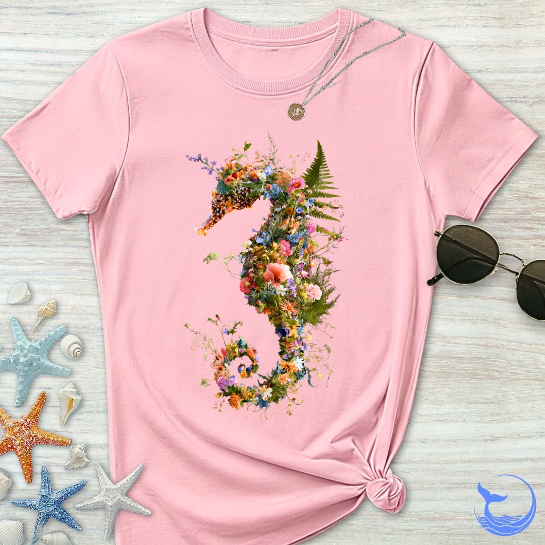 Floral Seahorse Women's T-Shirt