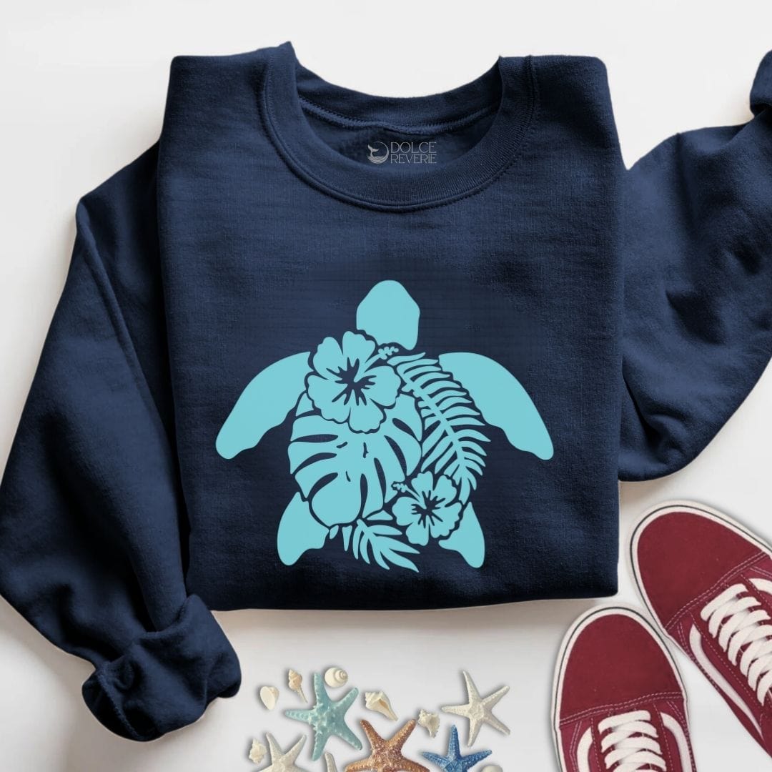 Plant Turtle Sweatshirt S / Navy