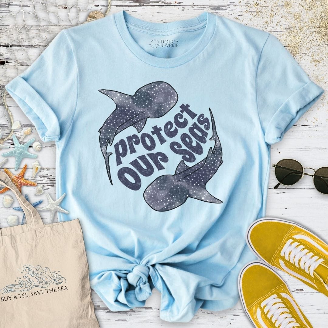 Protect Our Seas T-Shirt Light Blue / S