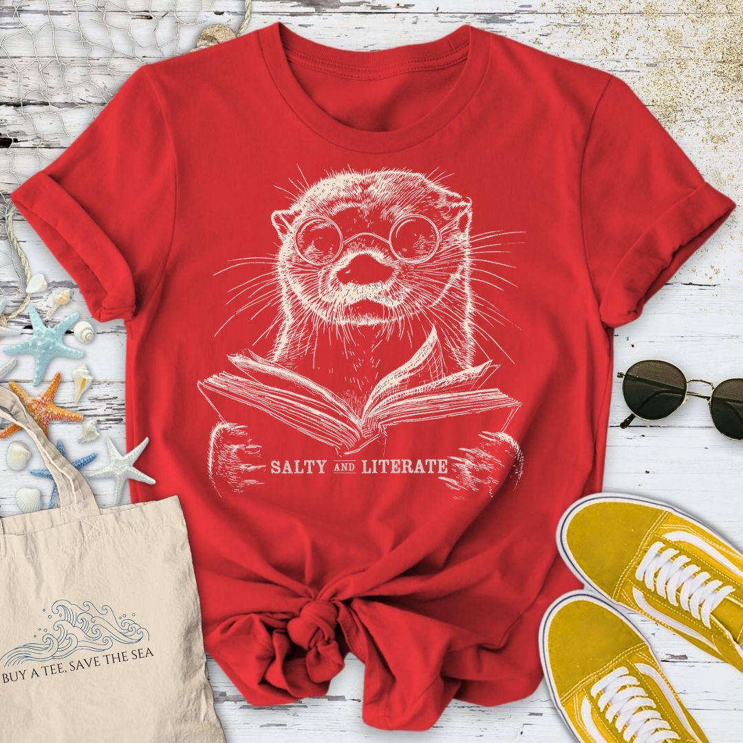 Salty and Literate Otter T-Shirt