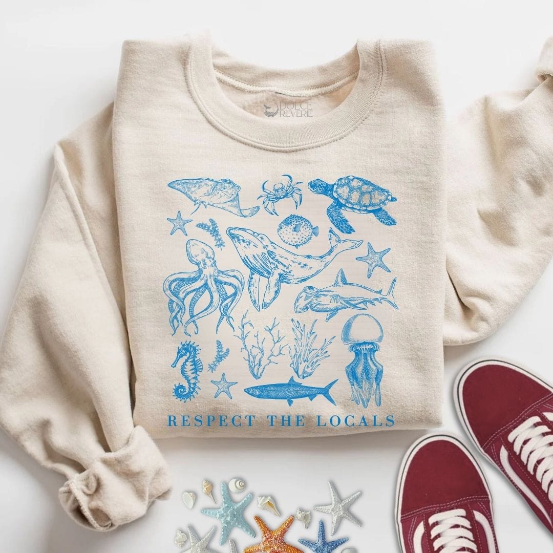 Respect The Locals Sweatshirt S / Sand