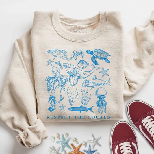 Respect The Locals Sweatshirt S / Sand