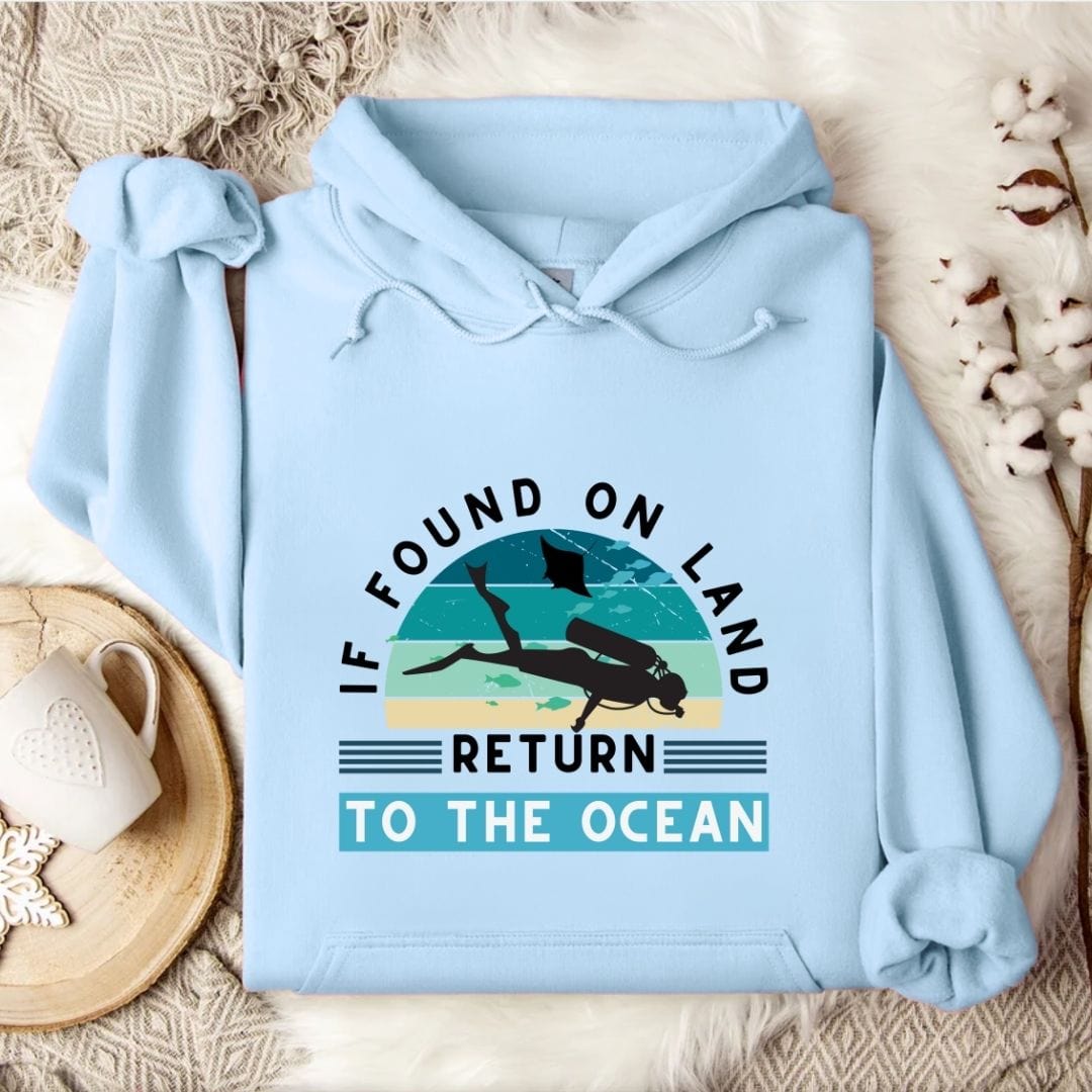 Return to Ocean - Diving Hoodie Light Blue / S