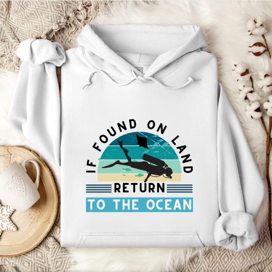 Return to Ocean - Diving Hoodie White / S