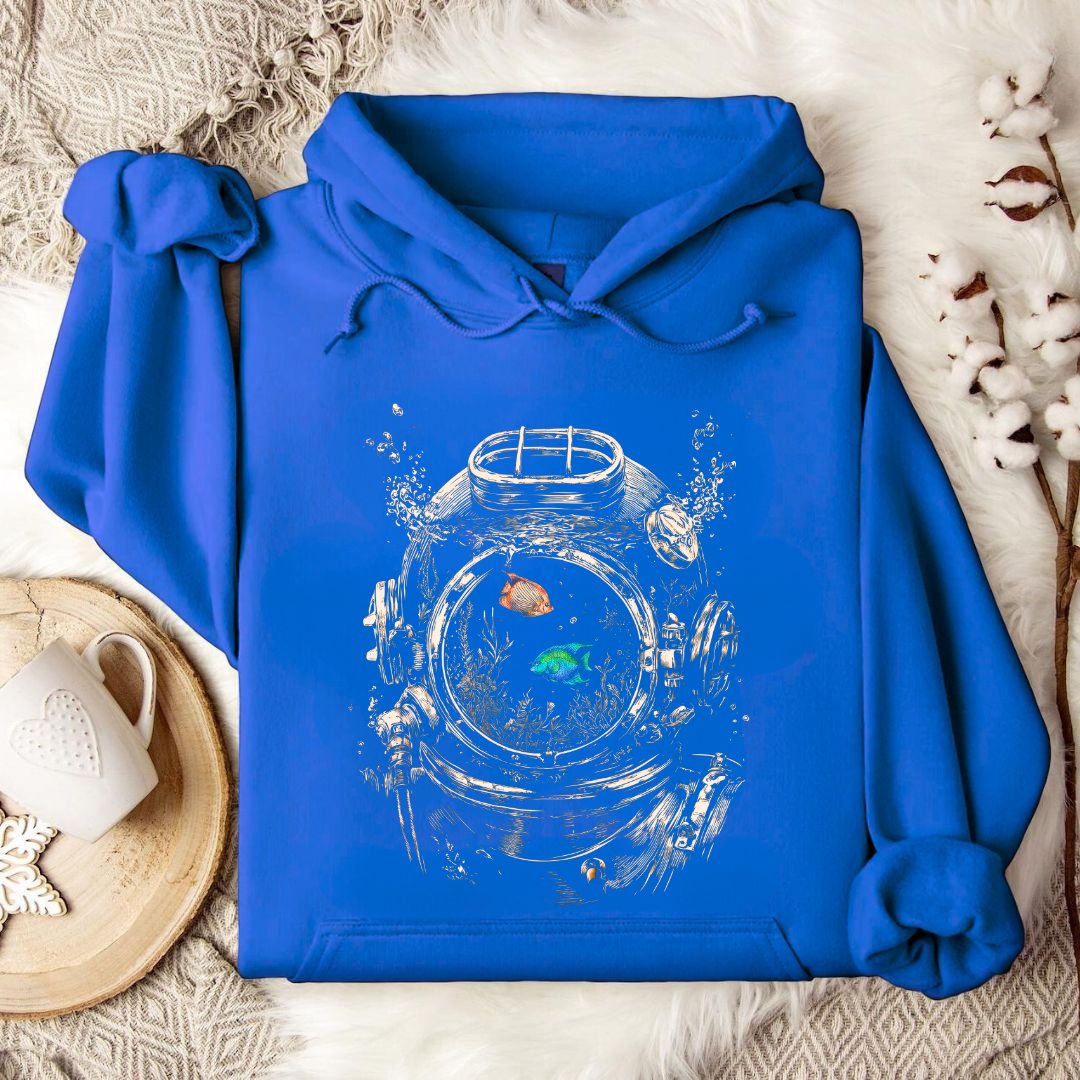Vintage Diving Helmet Hoodie