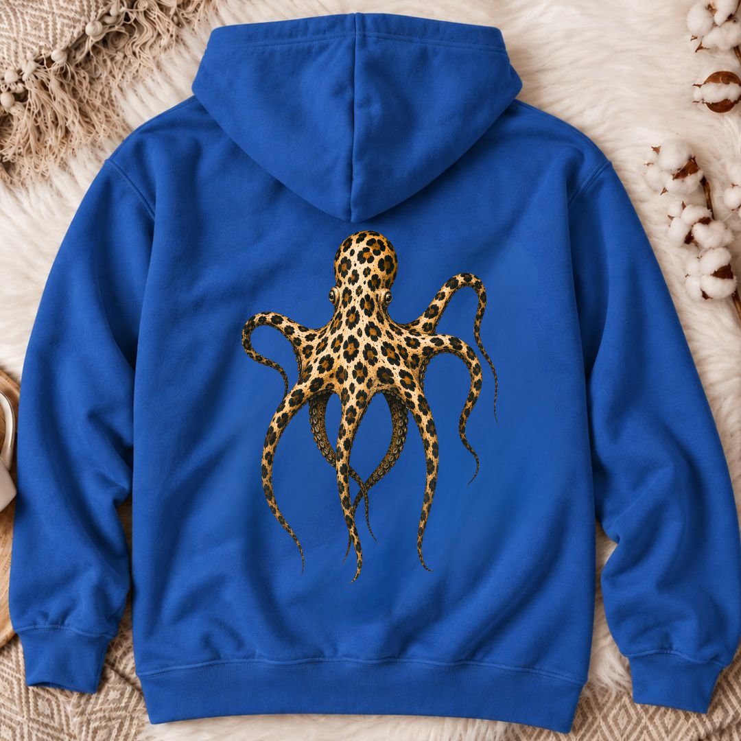 Cheetah Octopus Back Print Hoodie