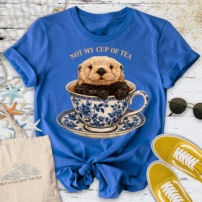 Not My Cup Of Tea, Otter T-Shirt in Royal - Dolce Reverie
