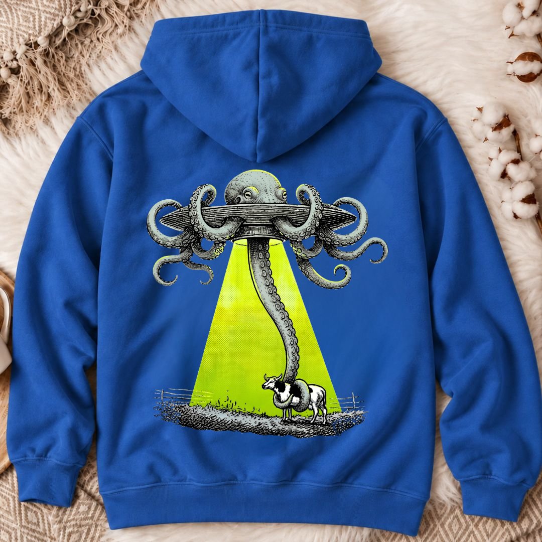Alien Octopus Back Print Hoodie