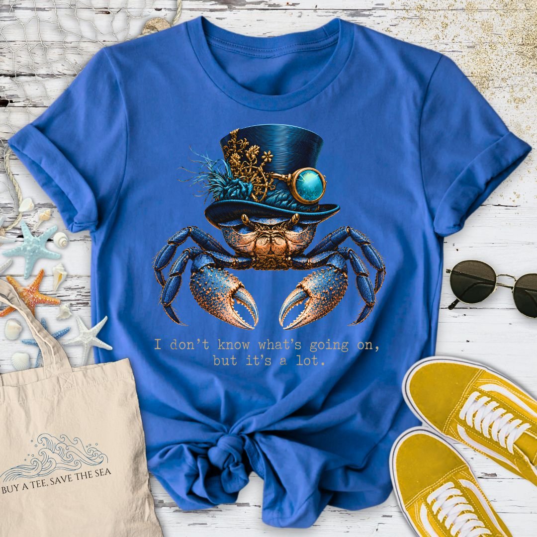 It's A Lot, Crab T-Shirt in Royal - Dolce Reverie
