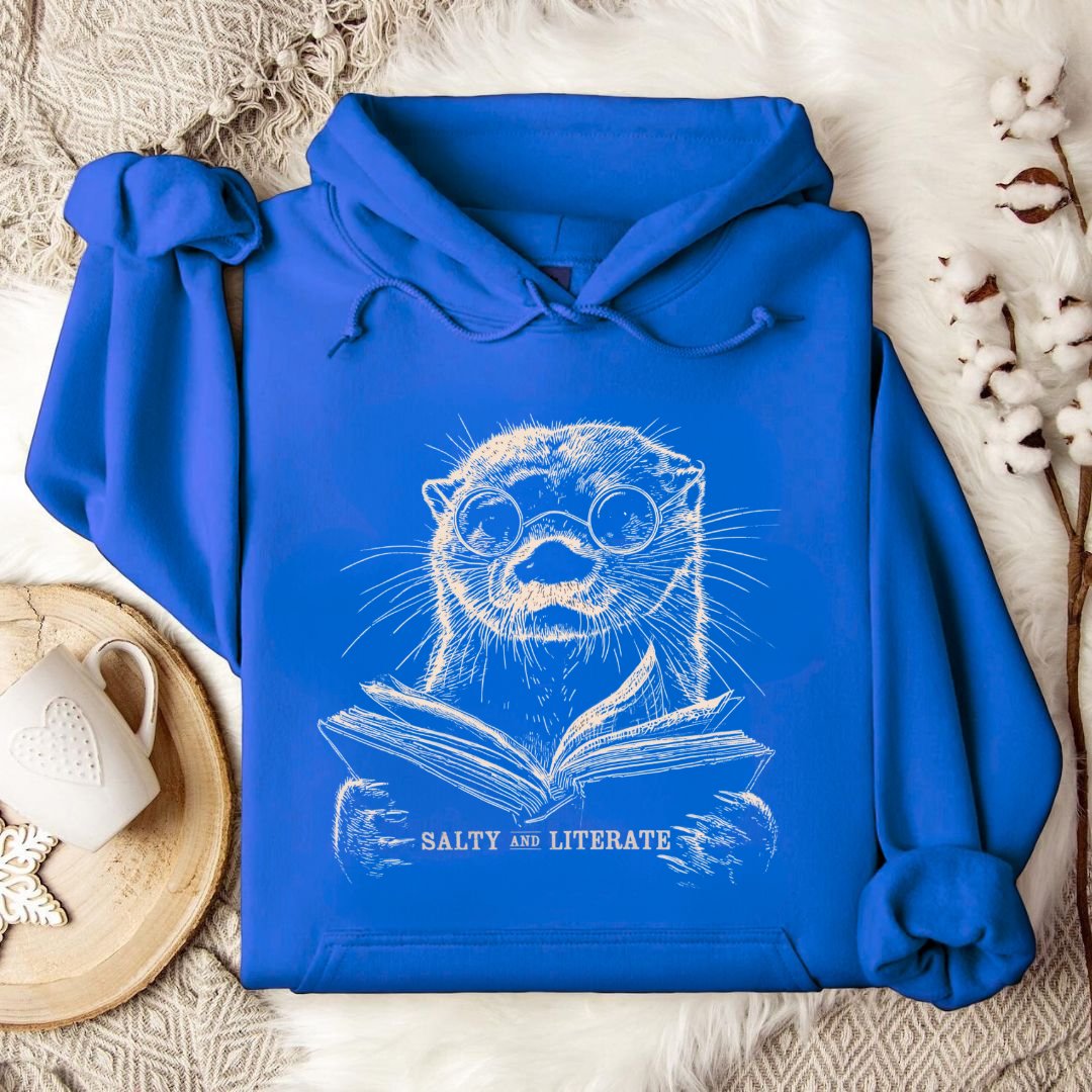 Salty and Literate Otter Hoodie