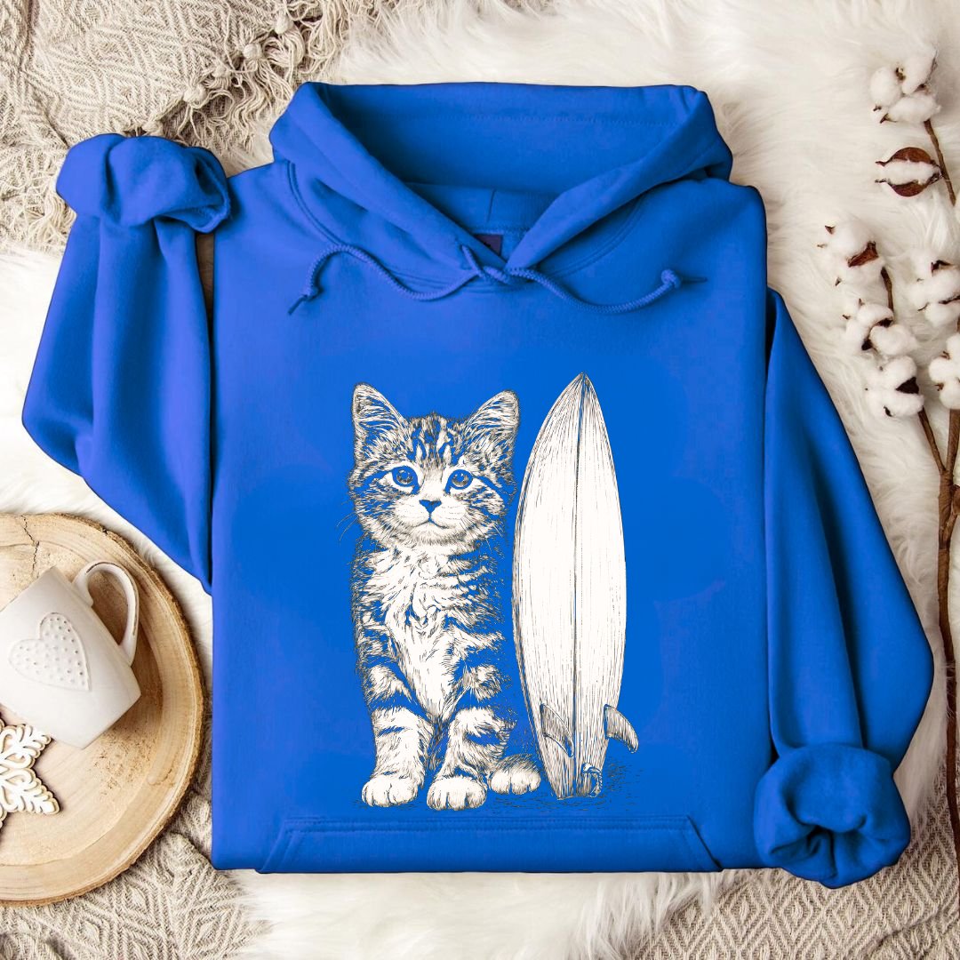 Surfer Cat Hoodie