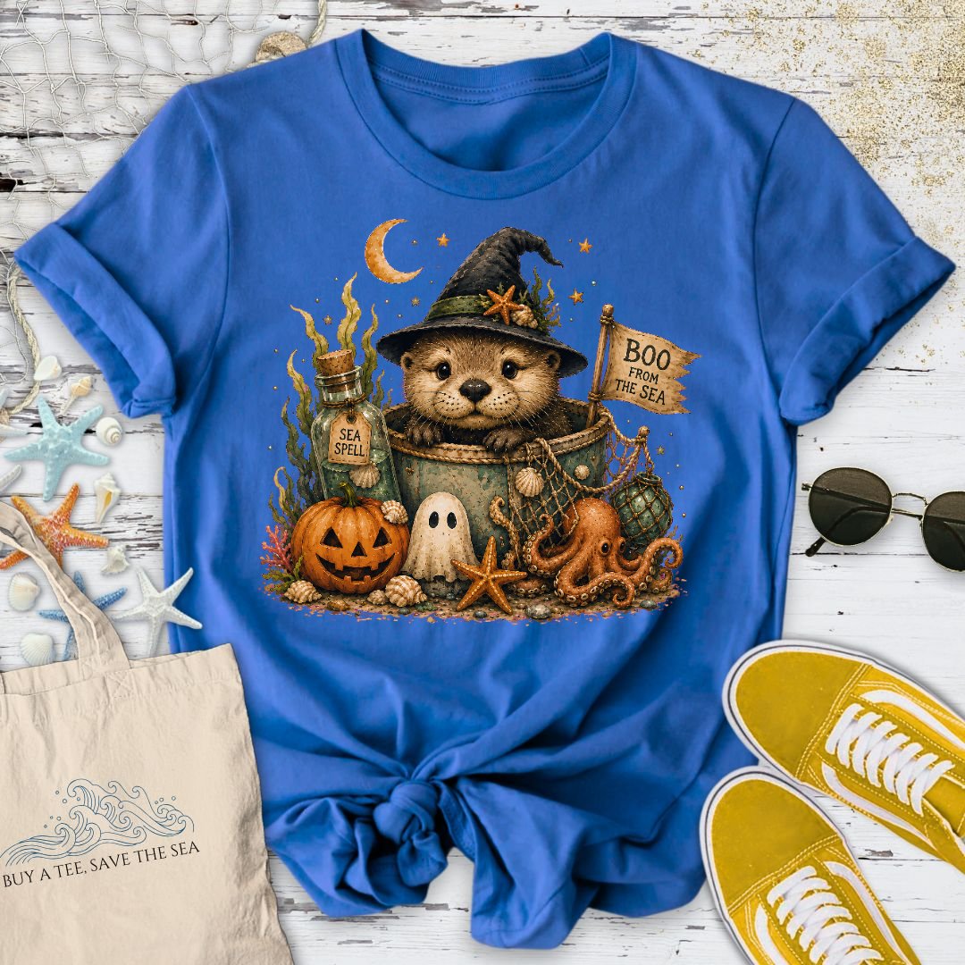 Boo From The Sea, Halloween Otter T-Shirt