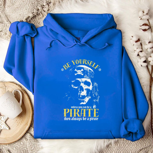 Always Be A Pirate Hoodie in Royal - Dolce Reverie