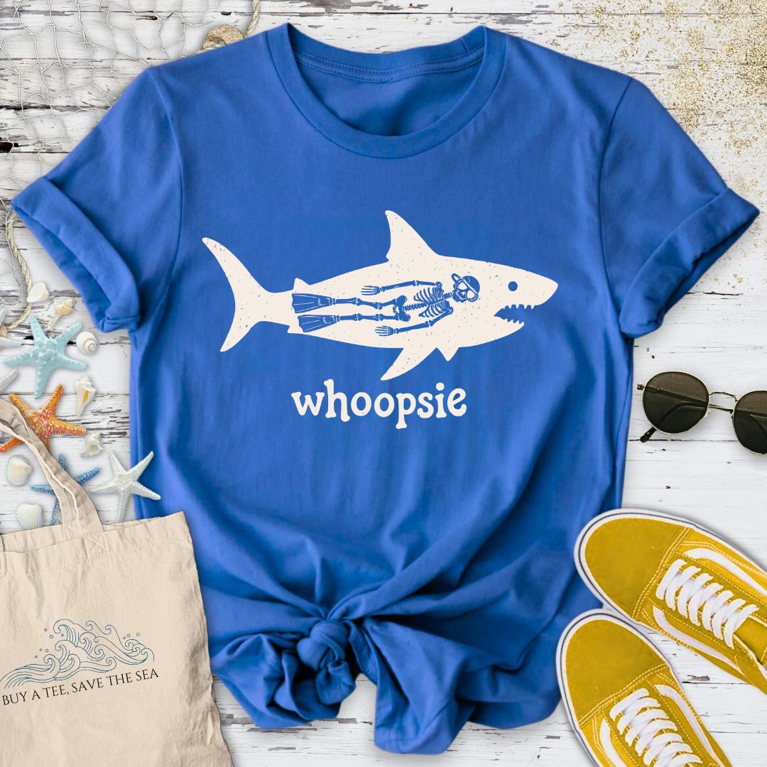 Whoopsie Shark T-Shirt in Royal - Dolce Reverie