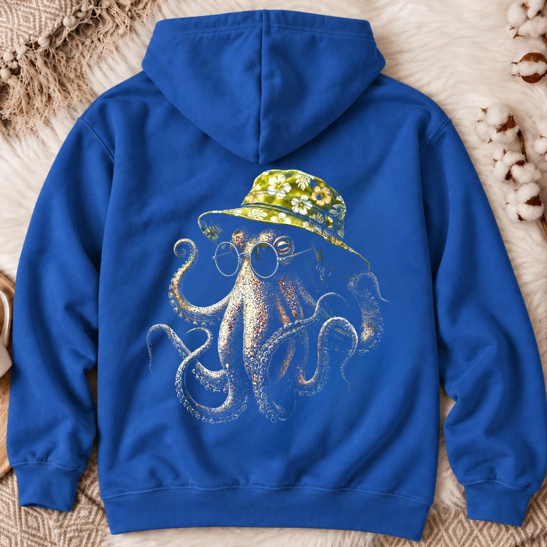 Summer Octopus Back Print Hoodie