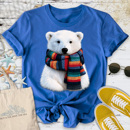 Cozy Polar Bear T-Shirt in Royal - Dolce Reverie