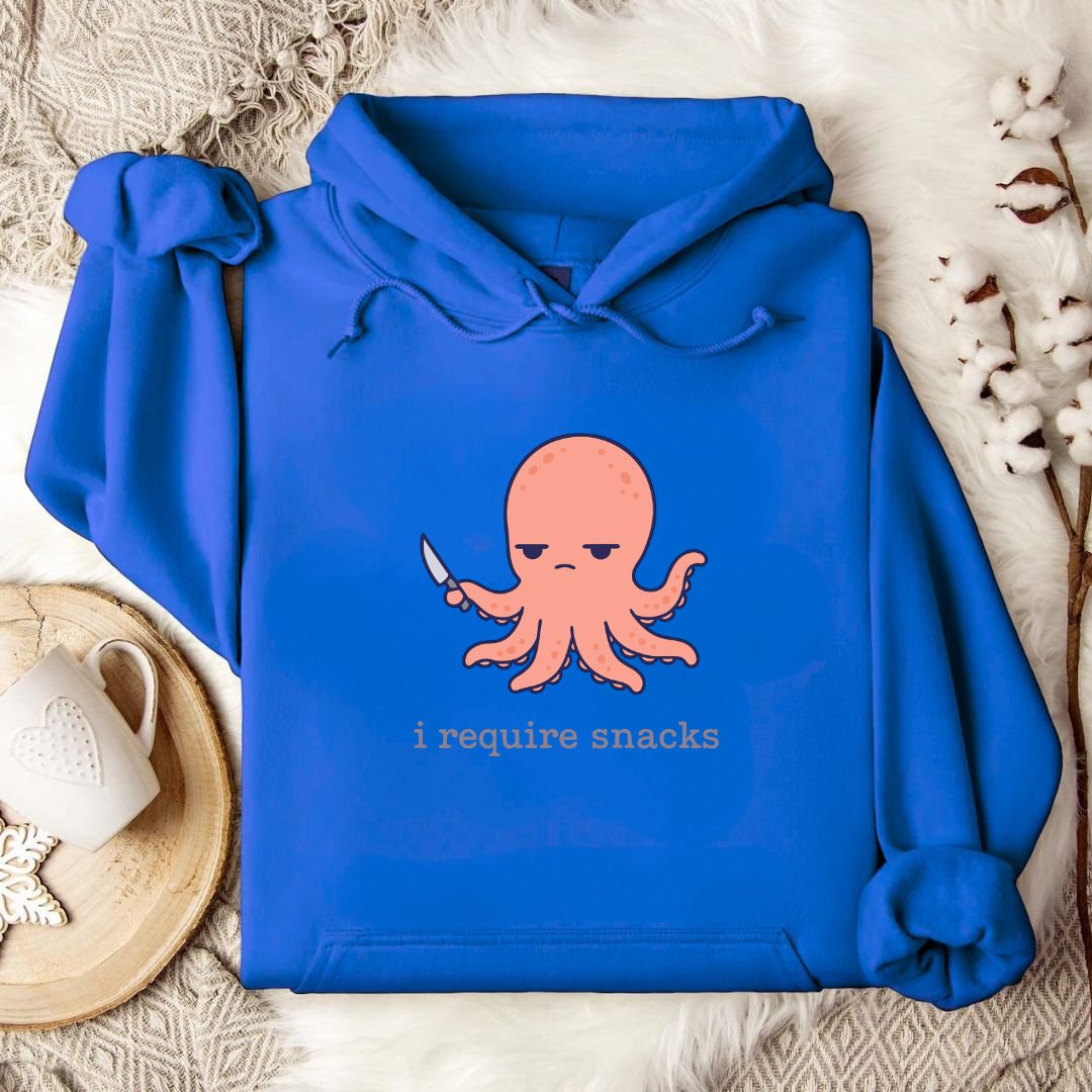 I Require Snacks Octopus Hoodie