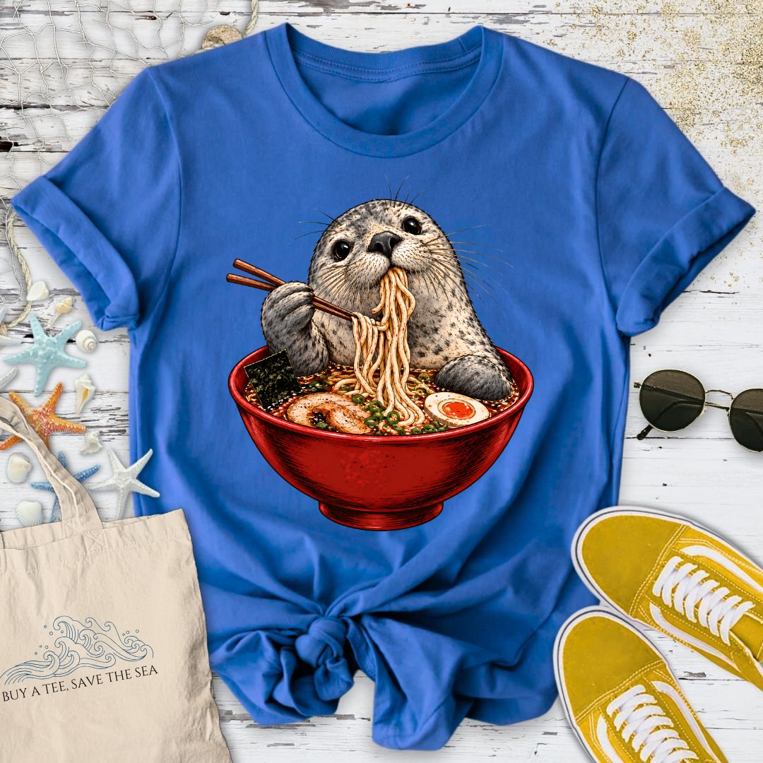 Ramen Seal T-Shirt in Royal - Dolce Reverie