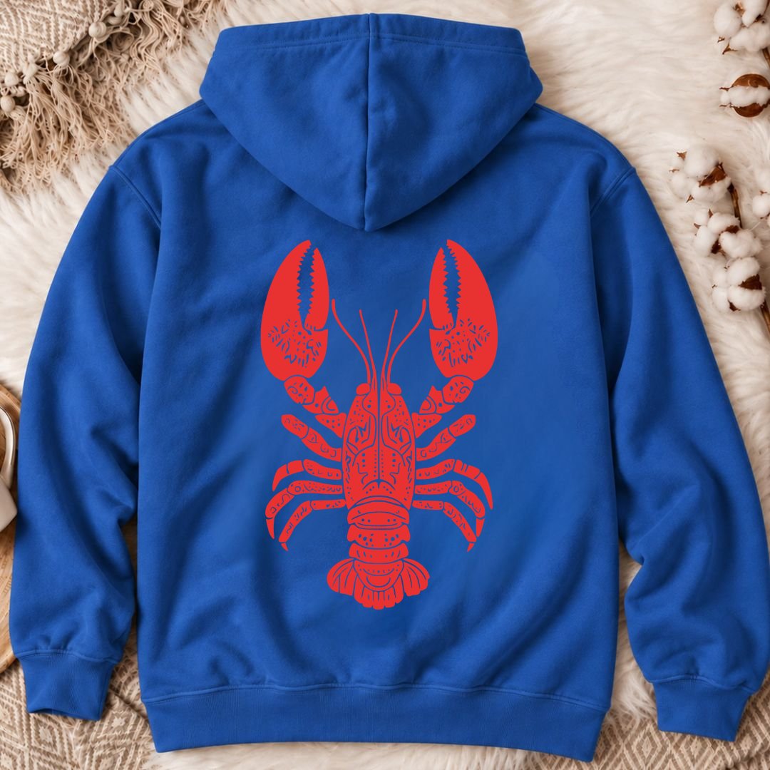 Tribal Lobster Back Print Hoodie