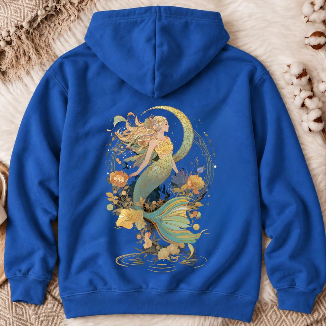 Whimsical Mermaid Back Print Hoodie