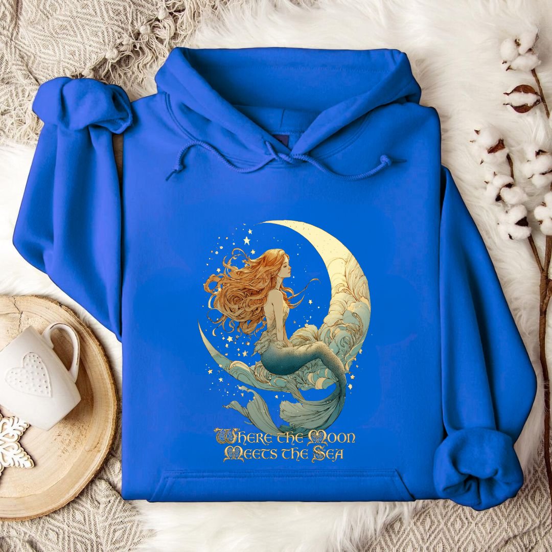Moon Meets The Sea, Mermaid Hoodie