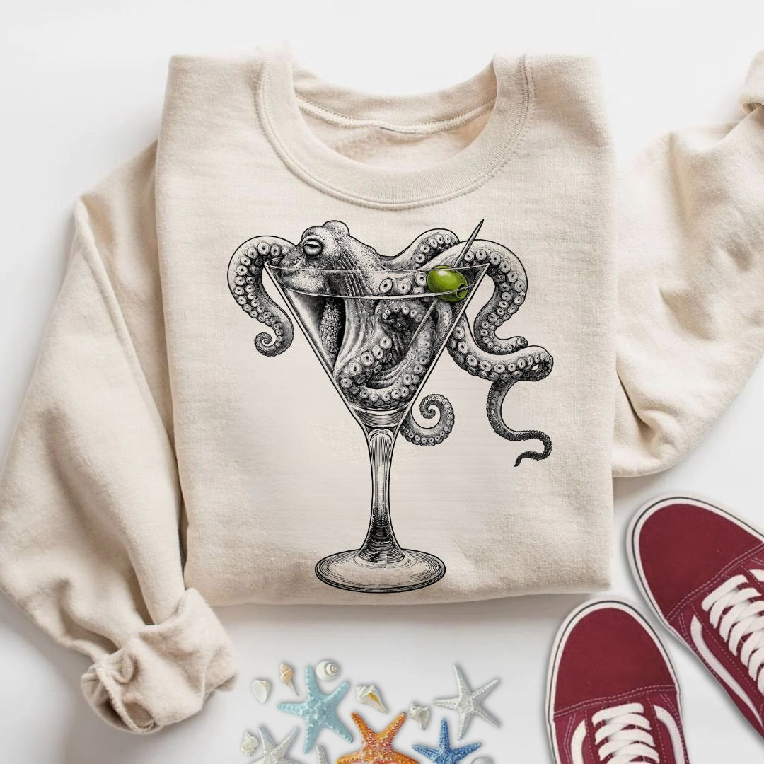 Octopus Martini Sweatshirt
