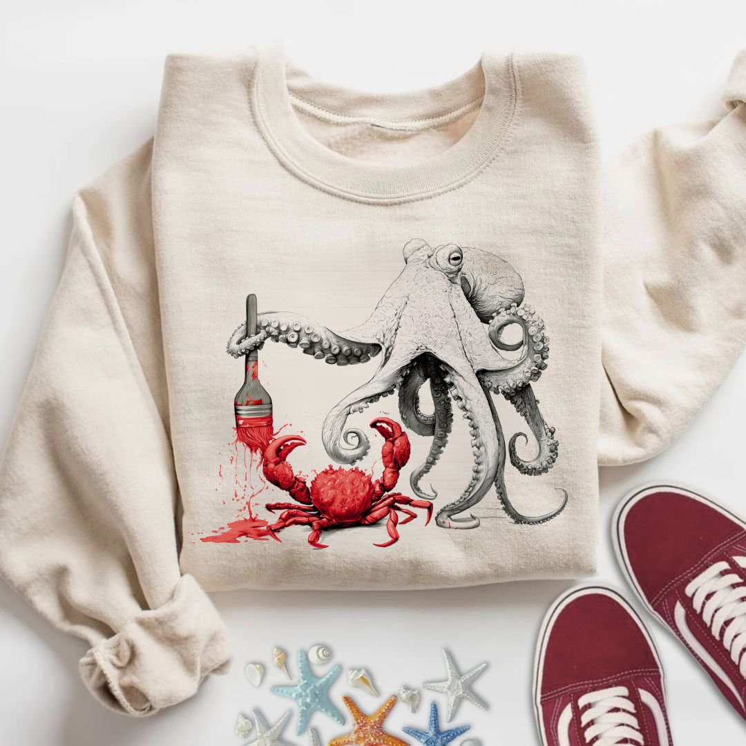 Off To Paint Stuff, Octopus Sweatshirt